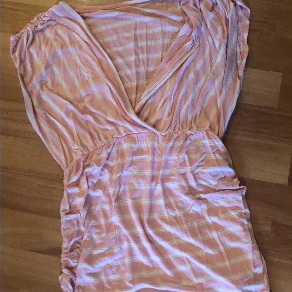 Super Comfy!! Pink/White striped Maternity Shirt!